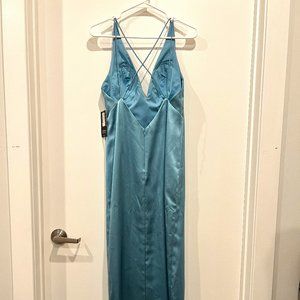 Aidan Mattox cutout silk gown. NEW with Tags